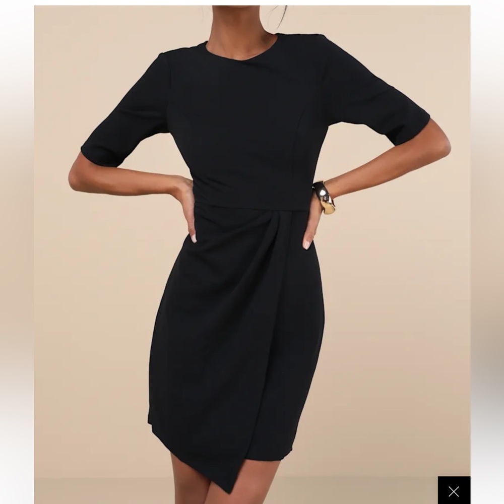 Westwood Black Half Sleeve Sheath Dress